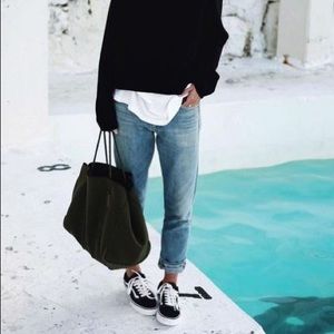 Black White Vans Low Top Rise Size 7.5 Old Skool